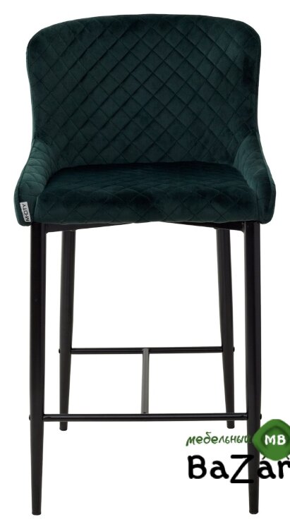 Полубарный стул ARTEMIS BLUVEL-78 GREEN (H=65cm), велюр
