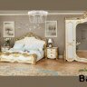 Спальня Аделина беж (шкаф 5-ти дверный, шелкография)