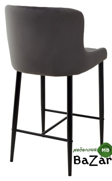 Полубарный стул ARTEMIS графит, велюр G108-92 (H=65cm)