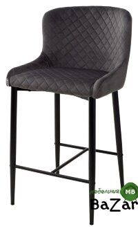 Полубарный стул ARTEMIS графит, велюр G108-92 (H=65cm)
