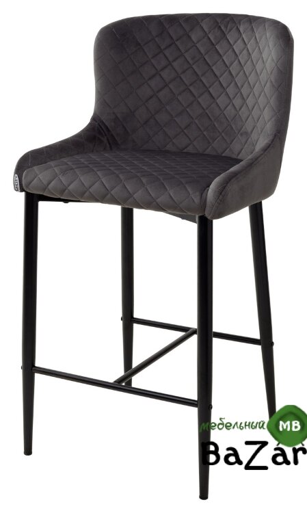 Полубарный стул ARTEMIS графит, велюр G108-92 (H=65cm)