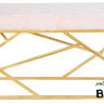 Банкетка BBS-5G бежево-розовый/хром Gold