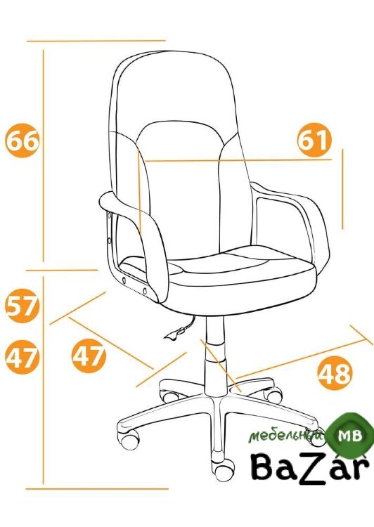 Кресло PARMA ткань, серый/серый Кресло PARMA ткань, серый/серый