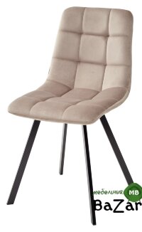 Стул CHILLI SQUARE BLUVEL-40 BEIGE, велюр