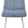Стул DUBLIN G108-56 пудровый синий, велюр / белый каркас