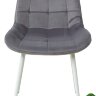 Стул ХОФМАН, цвет темно-серый #H15, велюр / белый каркас Стул ХОФМАН, цвет темно-серый #H15, велюр / белый каркас