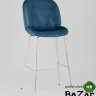 Стул барный Beetle со спинкой маренго хромированные ножки