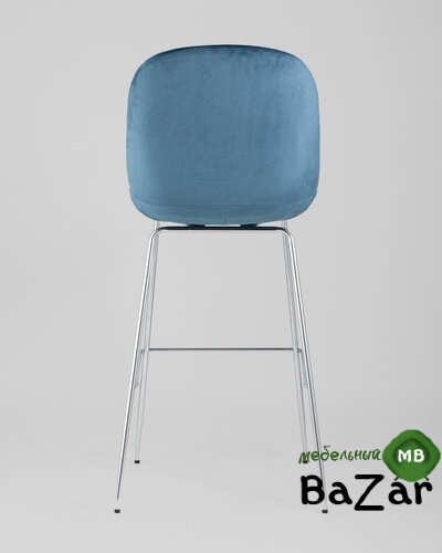 Стул барный Beetle со спинкой маренго хромированные ножки