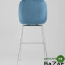 Стул барный Beetle со спинкой маренго хромированные ножки