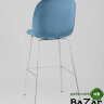 Стул барный Beetle со спинкой маренго хромированные ножки
