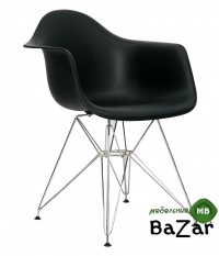 Кресло EAMES черное каркас металл