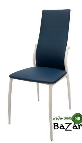 Стул, F68 белый муар/темно-синий
