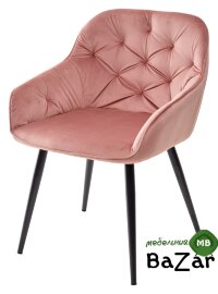 Стул BREEZE BLUVEL-52 PINK/ черный каркас, велюр