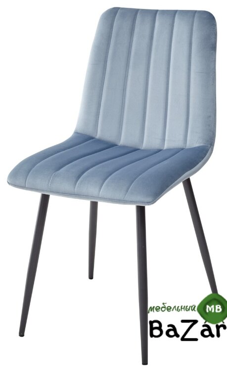 Стул DUBLIN G108-56 пудровый синий, велюр / темно-серый каркас