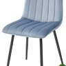 Стул DUBLIN G108-56 пудровый синий, велюр / темно-серый каркас