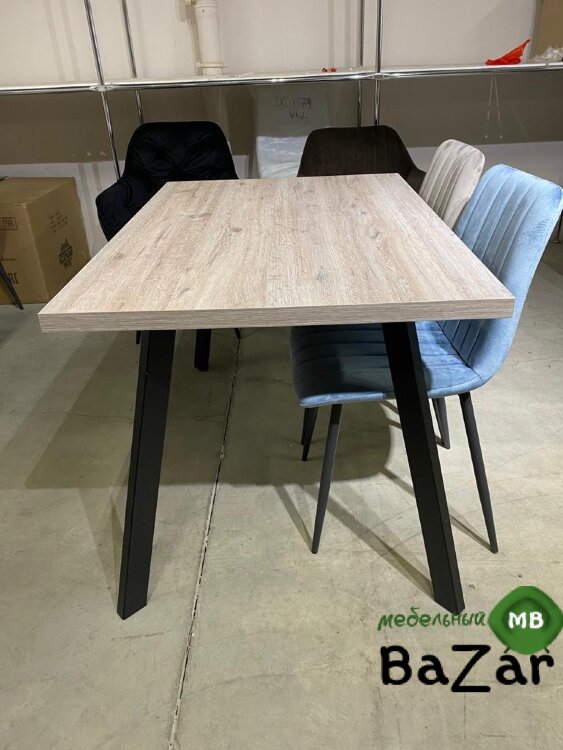 Стул DUBLIN G108-56 пудровый синий, велюр / темно-серый каркас