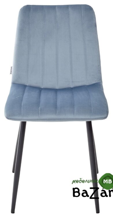 Стул DUBLIN G108-56 пудровый синий, велюр / темно-серый каркас