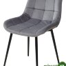 Стул ХОФМАН, цвет темно-серый #H15, велюр / черный каркас Стул ХОФМАН, цвет темно-серый #H15, велюр / черный каркас