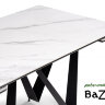 Керамический стол Марвин белый мрамор / черный