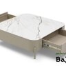 Стол журнальный CT2360 (90) бежевая матовая керамика/DR#45/бежевый
