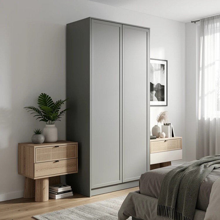 Двухдверный платяной шкаф MRS802G Серый