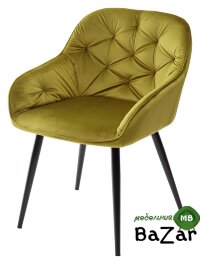 Стул BREEZE BLUVEL-75 OLIVA/ черный каркас, велюр