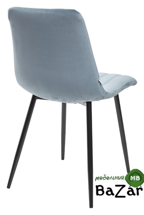 Стул DUBLIN G108-56 пудровый синий/ черный каркас, велюр