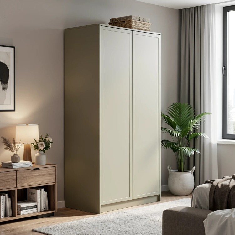 Двухдверный платяной шкаф MRS802Q Каменно-серый