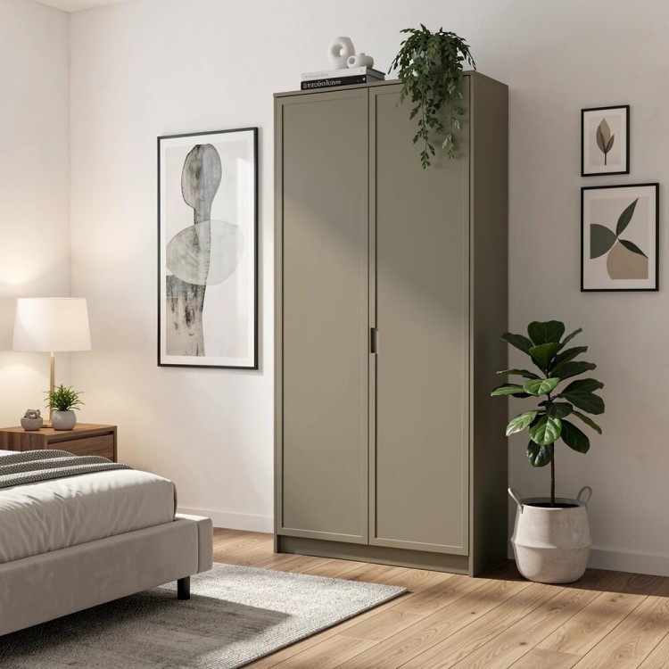 Двухдверный платяной шкаф MRS802Q Каменно-серый
