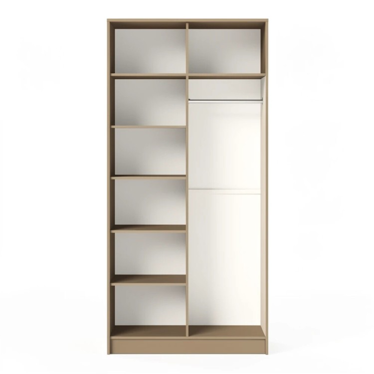 Двухдверный платяной шкаф MRS802Q Каменно-серый