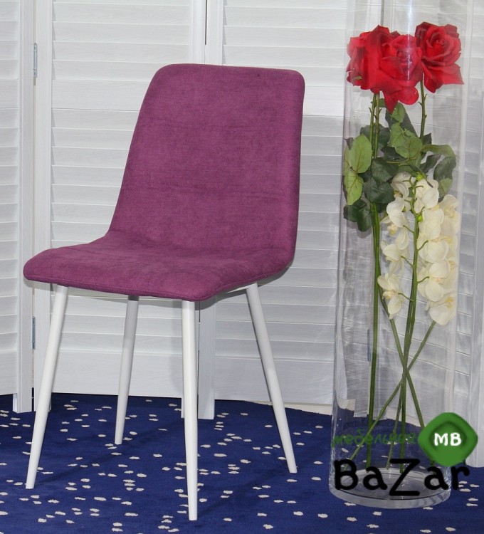 Стул HOWARD UF860-15B сияющая орхидея/белые ножки, ткань