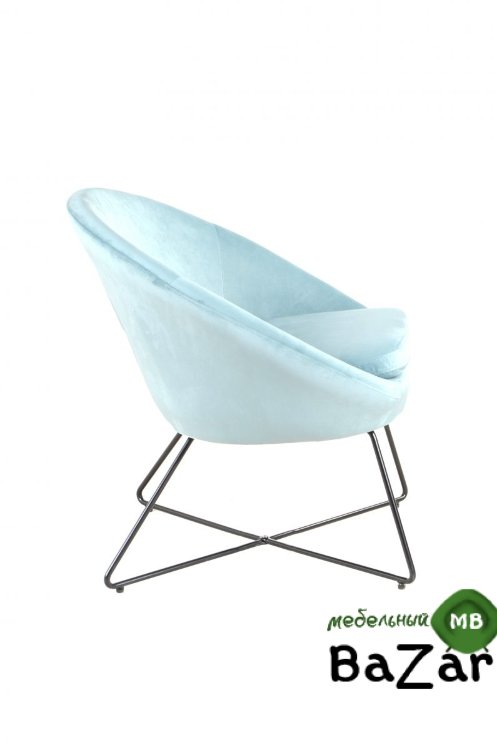 Кресло Колумбия, вельвет, пыльно-голубой