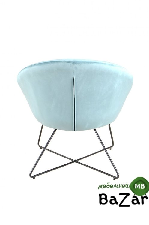 Кресло Колумбия, вельвет, пыльно-голубой
