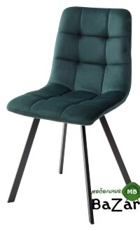 Стул CHILLI SQUARE BLUVEL-78 GREEN, велюр