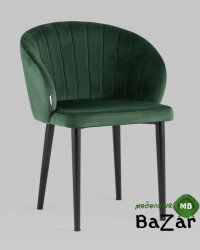 Стул с подлокотниками Шон велюр зелёный Стул с подлокотниками Шон велюр зелёный
