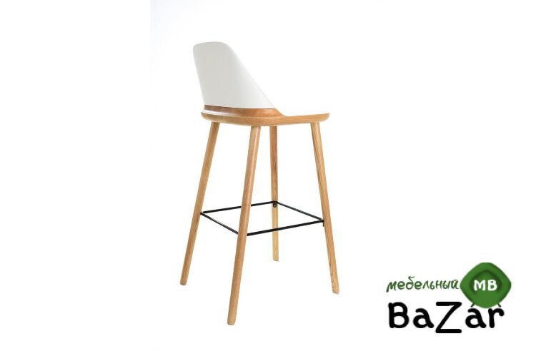 Стул барный BS-S123A белый/дерево