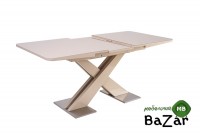 Стол CONTI 140 BEIGE GLASS бежевый глянец