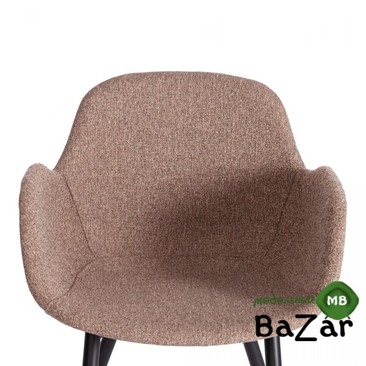 Кресло VALENTINO (mod. PC45-2) Brown (коричневый)/чёрный