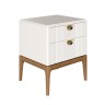 Тумба прикроватная 2 ящика BR302W White