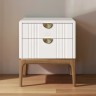 Тумба прикроватная 2 ящика BR302W White