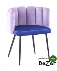 Кресло Карнавал, вельвет, сиреневый/синий