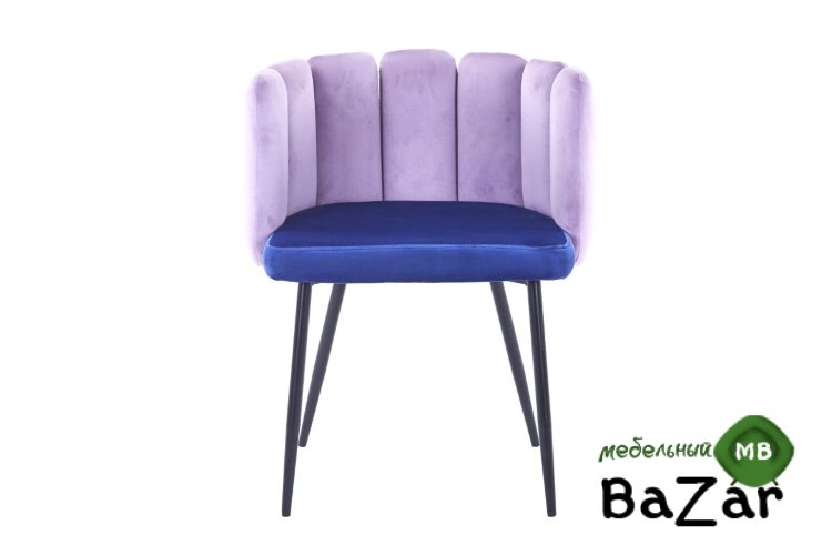 Кресло Карнавал, вельвет, сиреневый/синий
