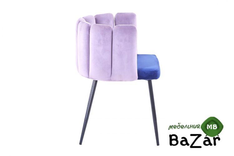 Кресло Карнавал, вельвет, сиреневый/синий