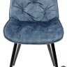 Стул MONACO 912-05 голубой, велюр/черный каркас