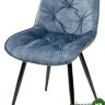 Стул MONACO 912-05 голубой, велюр/черный каркас