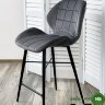 Полубарный стул MARCEL BLUVEL-14 GREY (H=65cm), велюр