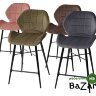 Полубарный стул MARCEL BLUVEL-14 GREY (H=65cm), велюр