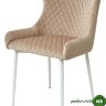 Стул САЛЬЕРИ, цвет бежевый #C03, велюр / белый каркас