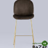 Стул барный Beetle со спинкой коричневый