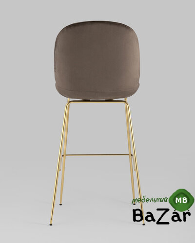 Стул барный Beetle со спинкой коричневый